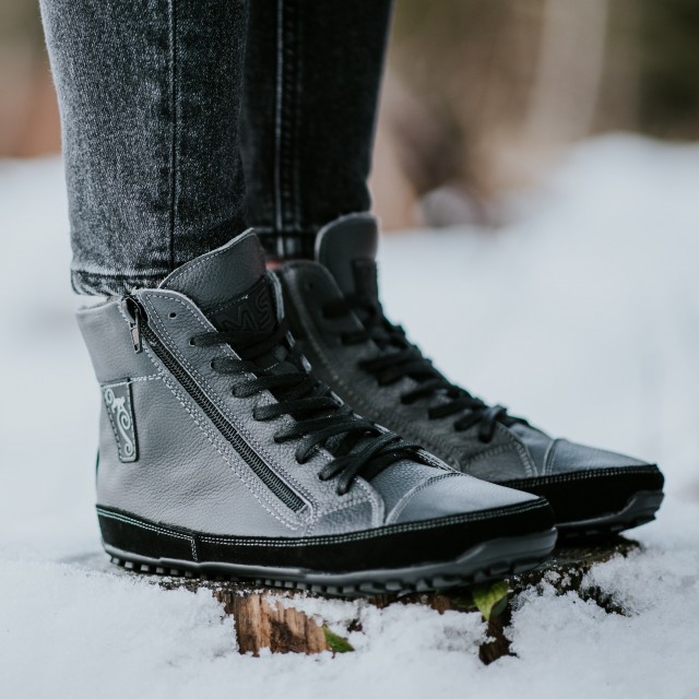 Herren Winter Barfußschuhe - ALASKAN X Winter Gray