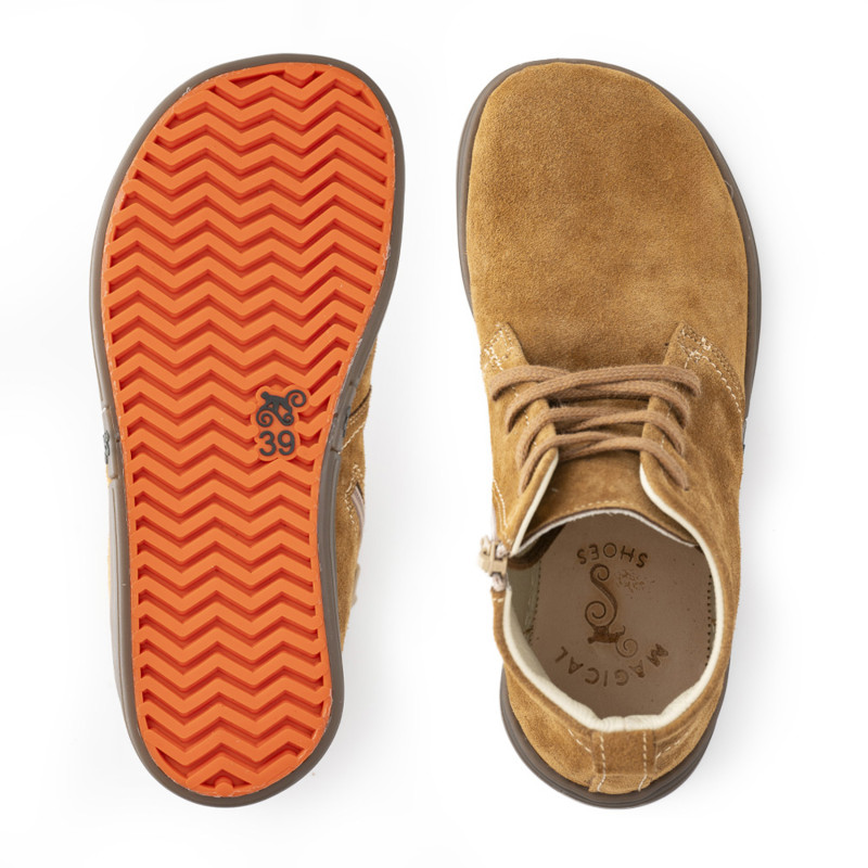 Damen Barfuß-Chukka Boots – SOHO - COGNAC SUEDE