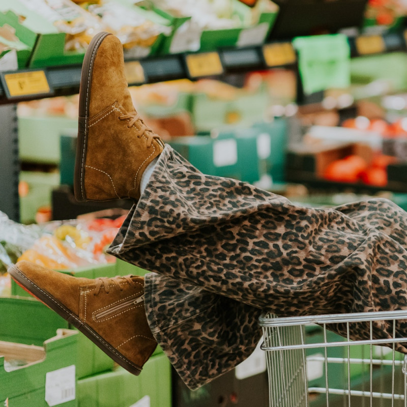 Herren Barfuß-Chukka Boots – SOHO - COGNAC SUEDE