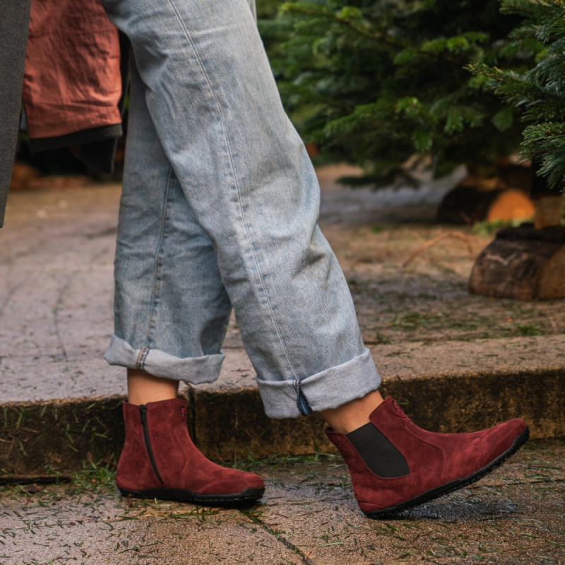 Barfußstiefel für Damen - Lupino Burgundy