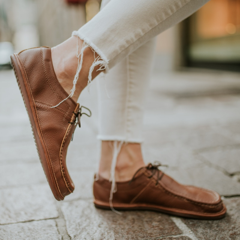 Women's barefoot shoes - CAMERON COGNAC