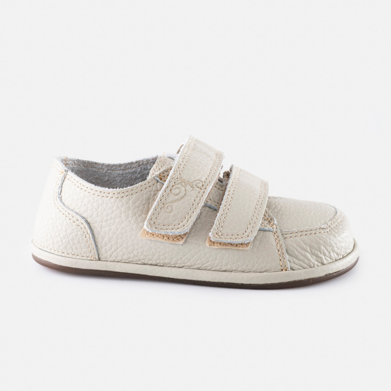 Lederschlappen für Kindergarten – MILO – BEIGE | Magical Shoes