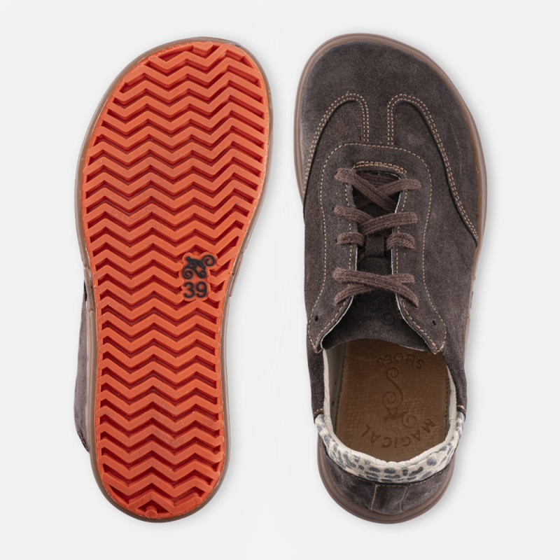 Damen Barfuß-Sneaker – Farbe braune – Komfort & natürliche Bewegung