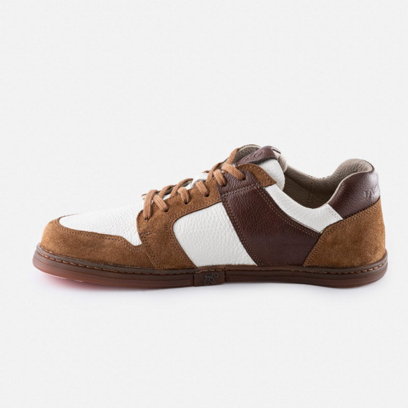Damen-Barfuß-Sneaker - FUNK - COGNAC