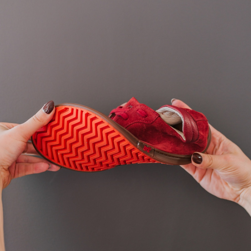 Damen Barfuß-Sneaker – NOVA – MERLOT