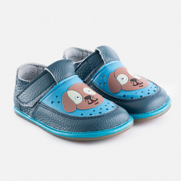 Kindergarten Hausschuhe mit Hund – GAGA – PUPPY BLUE | Magical Shoes