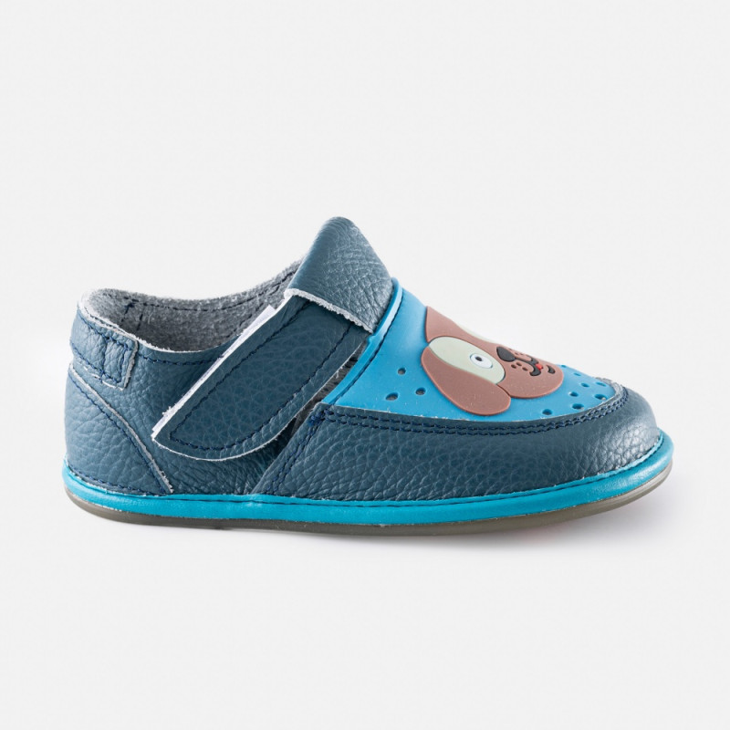 Kindergarten Hausschuhe mit Hund – GAGA – PUPPY BLUE | Magical Shoes