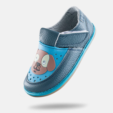 Kindergarten Hausschuhe mit Hund – GAGA – PUPPY BLUE | Magical Shoes