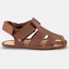 Barefoot kid's sandals - JANU 2.0 - CHOCOLATE DOT
