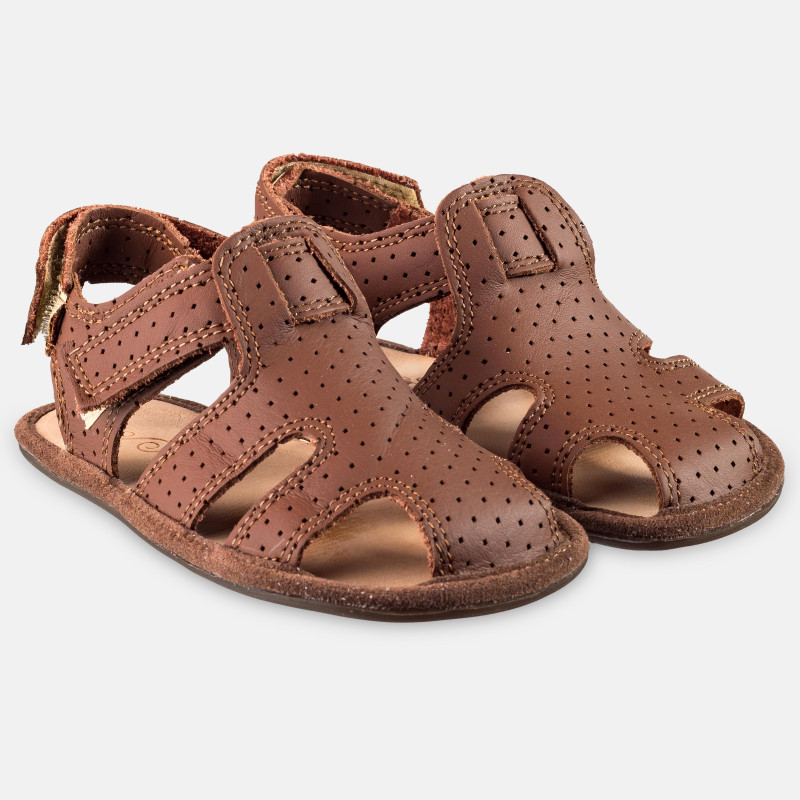 Barfußsandalen für Kinder - JANU 2.0 - CHOCOLATE DOT