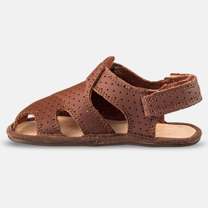 Barfußsandalen für Kinder - JANU 2.0 - CHOCOLATE DOT
