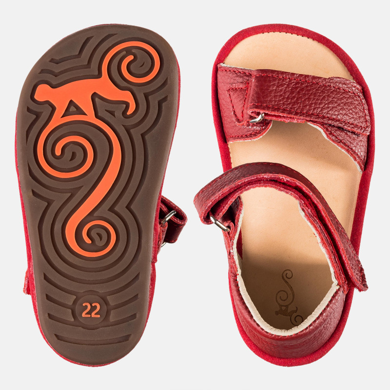 Barfußsandalen aus echtem Leder für Kinder – KIKI