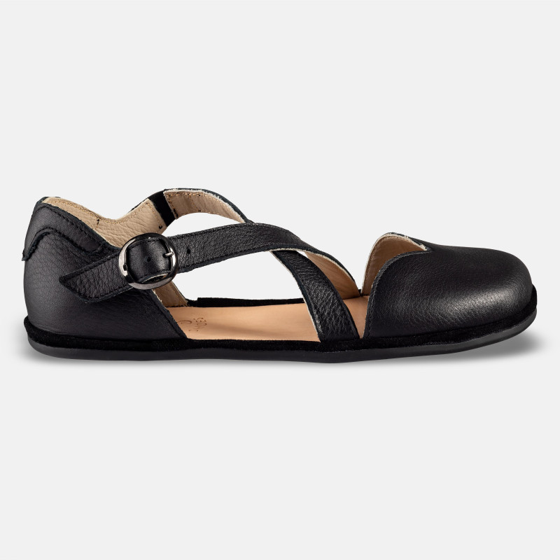 Buty barefoot damskie eleganckie – MONA - BLACK - Magical Shoes
