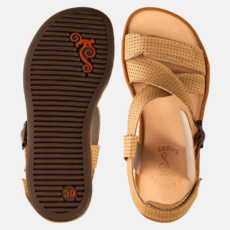 Barfußsandalen für Herren - ROMA - TAN DOT