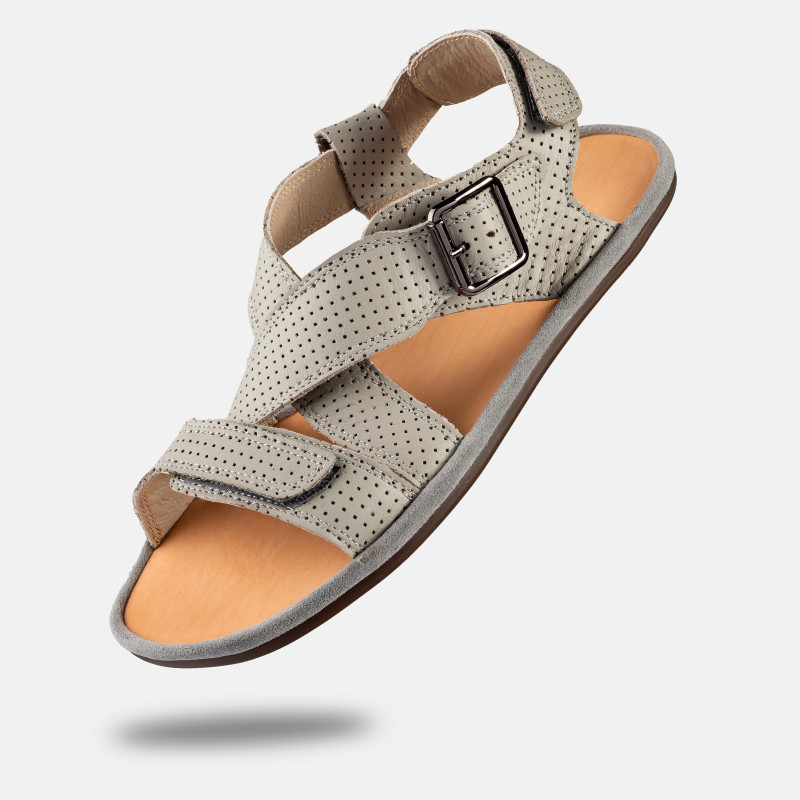 Barfußsandalen für Herren - ROMA - GRAY DOT