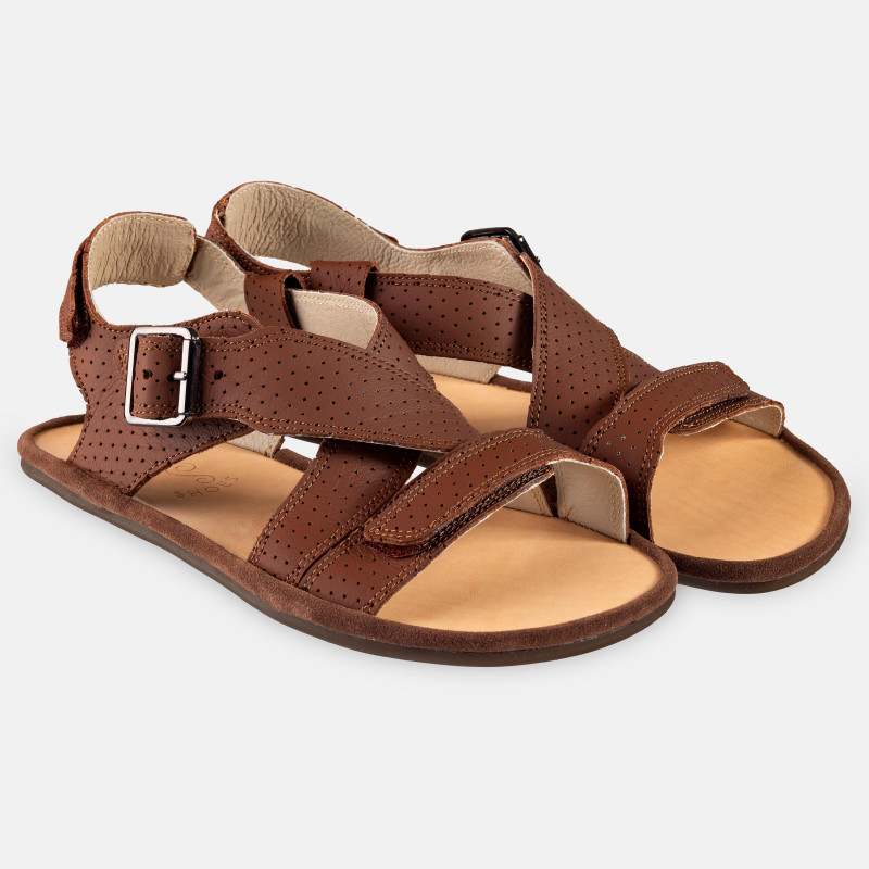 Barfußsandalen für Herren - ROMA - CHOCOLATE DOT
