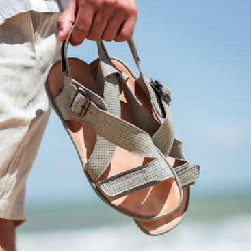 Barfußsandalen für Herren - ROMA - GRAY DOT