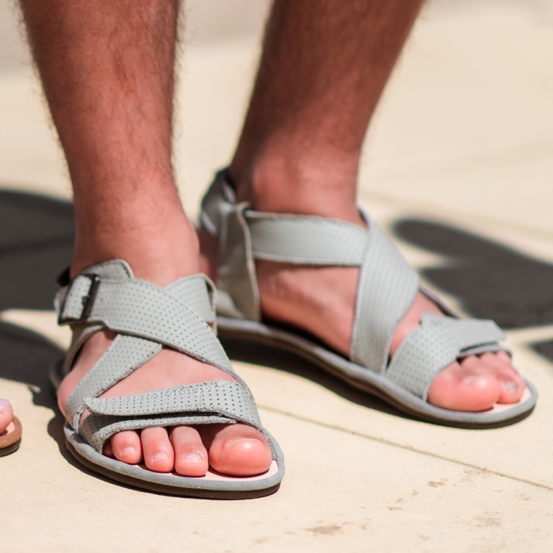 Barfußsandalen für Herren - ROMA - GRAY DOT