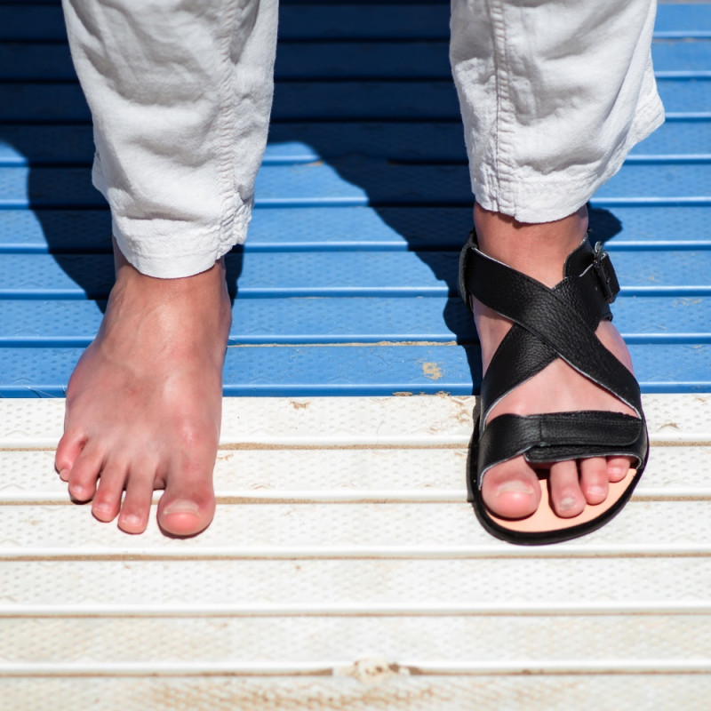 Barfußsandalen für Herren - ROMA - BLACK