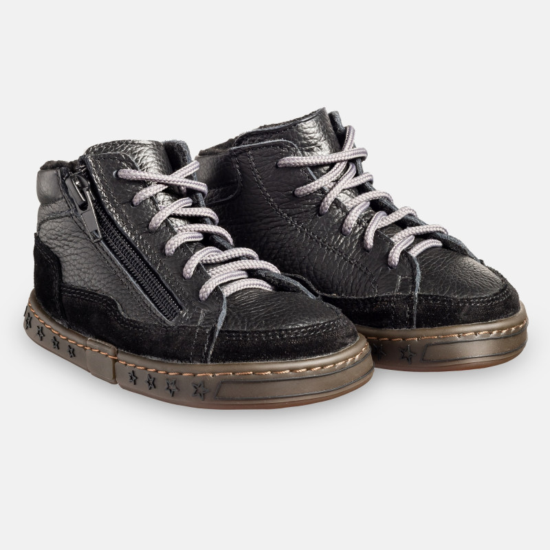 Kinder Barfußschuhe für Herbst & Winter - YETI BLACK