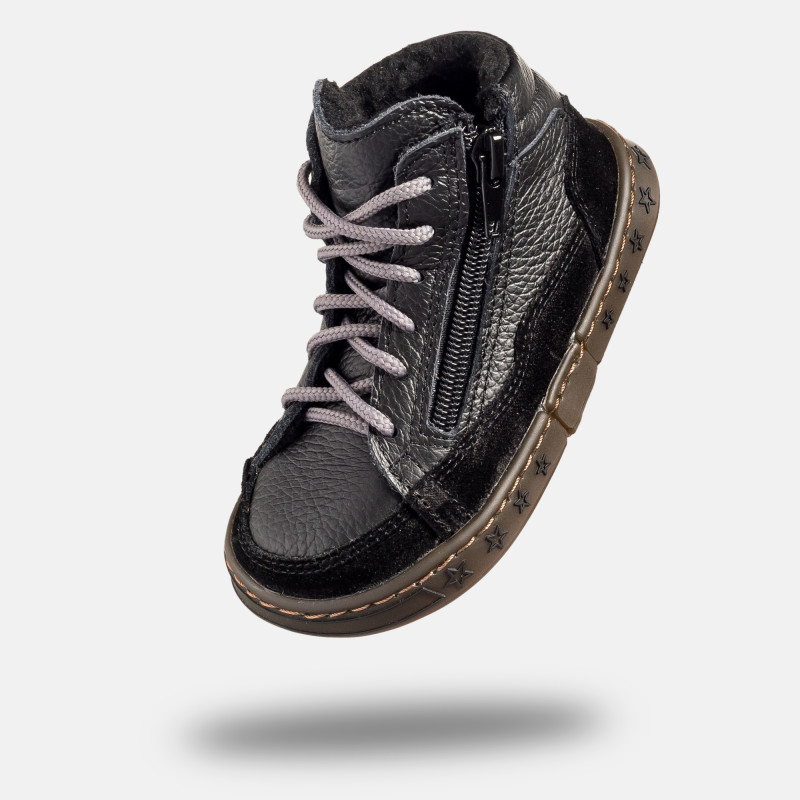 Kinder Barfußschuhe für Herbst & Winter - YETI BLACK