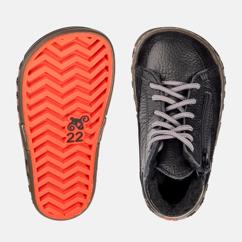 Kinder Barfußschuhe für Herbst & Winter - YETI BLACK