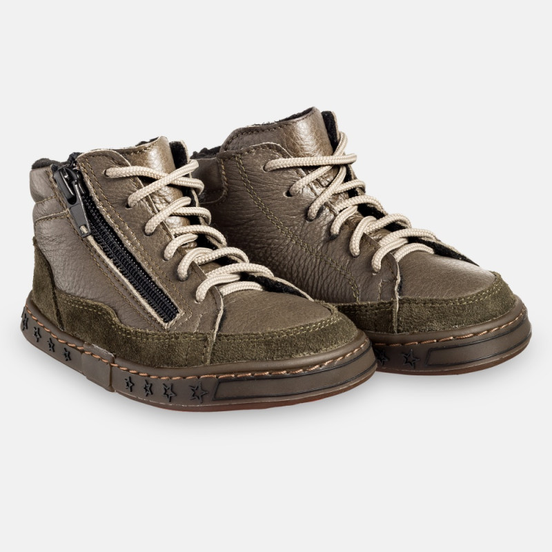 Kinder Barfußschuhe für Herbst & Winter - YETI KHAKI