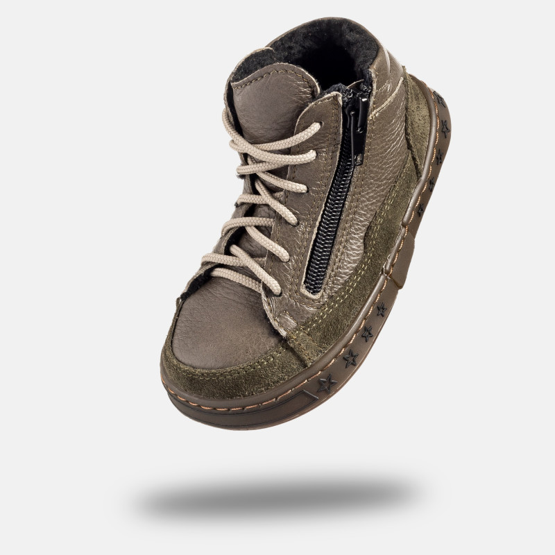 Kinder Barfußschuhe für Herbst & Winter - YETI KHAKI