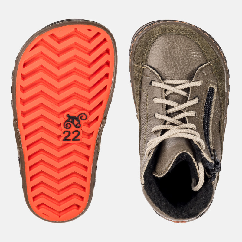 Kinder Barfußschuhe für Herbst & Winter - YETI KHAKI