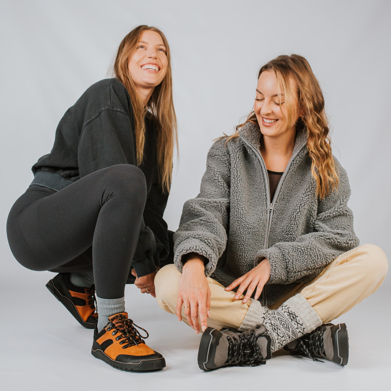 Women's barefoot hiking low-cut shoes - TUNDRA ORANGE