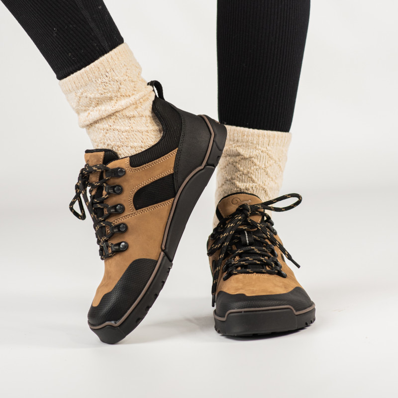 Women's barefoot hiking low-cut shoes - TUNDRA SAND