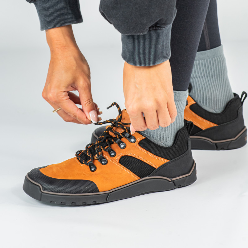 Women's barefoot hiking low-cut shoes - TUNDRA ORANGE