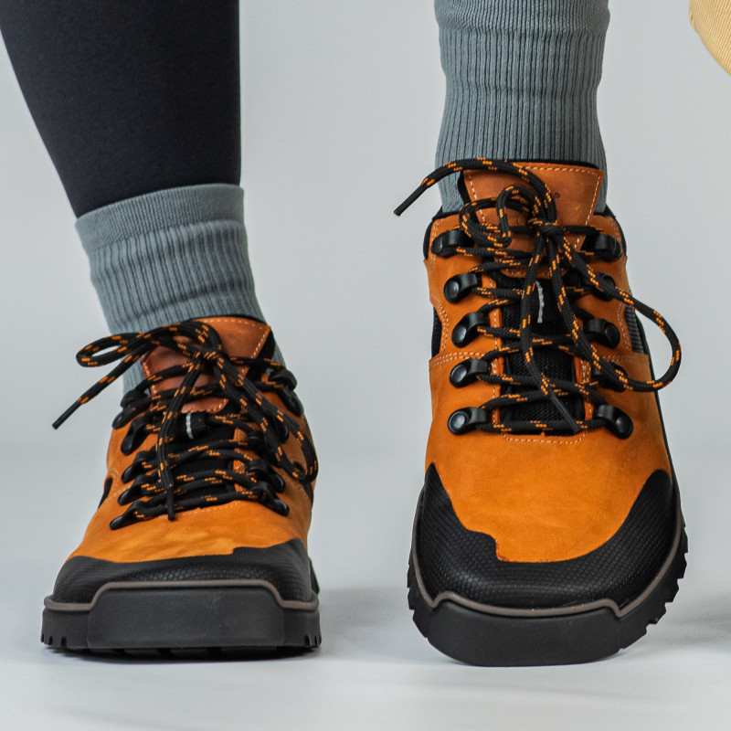 Women's barefoot hiking low-cut shoes - TUNDRA ORANGE