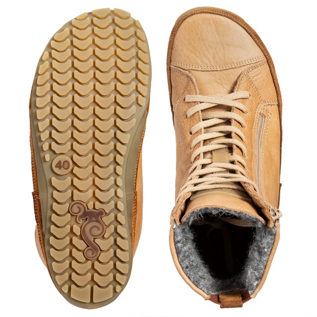 Winter Barfußstiefel für Damen - Alaskan Buffalo Palomino