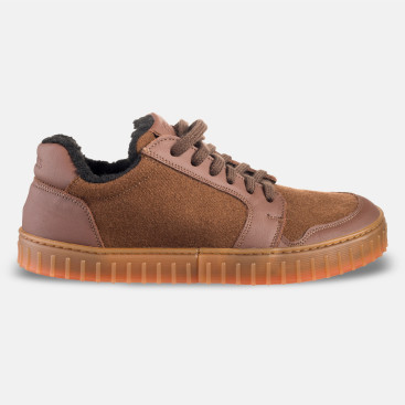 Men’s wool winter barefoot sneakers - MERIX CHOCOLATE