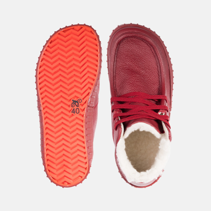 Botas barefoot de invierno para mujer - MONET RED