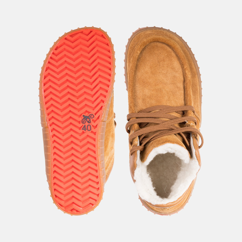 Botas barefoot de invierno para mujer - MONET CARMEL SUEDE