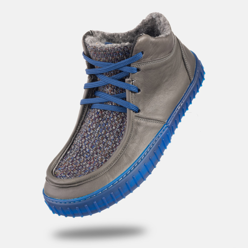 Men's winter barefoot boots  - MONET METALIC