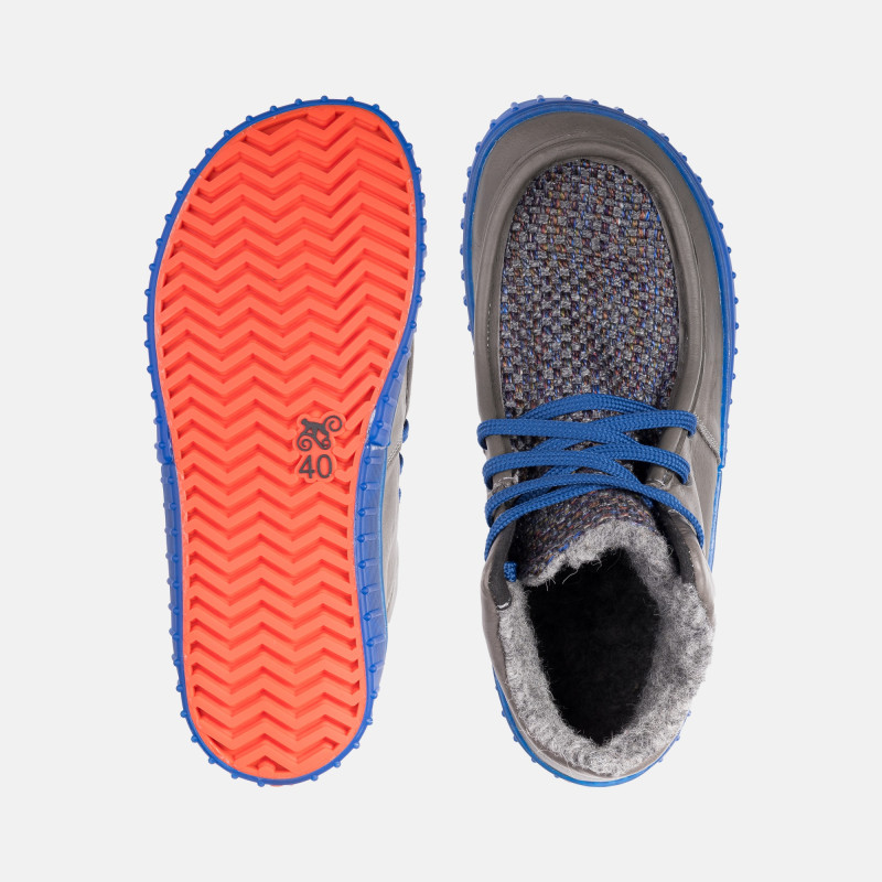 Men's winter barefoot boots  - MONET METALIC