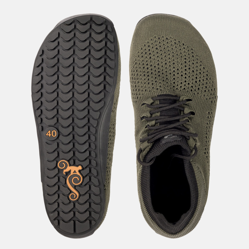 Dámské sportovní barefoot boty do posilovny - MAX KHAKI