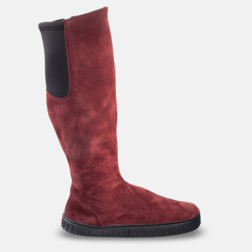 Damskie zimowe kozaki barefoot - DAKOTA BURGUNDY