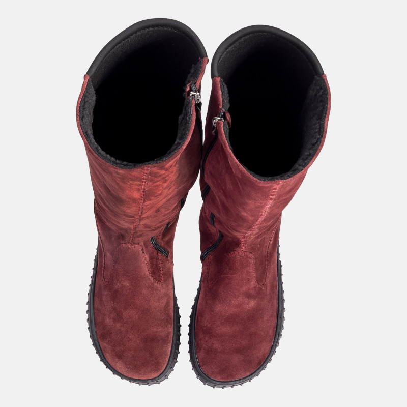 Women’s Winter Barefoot Boots - DAKOTA BURGUNDY