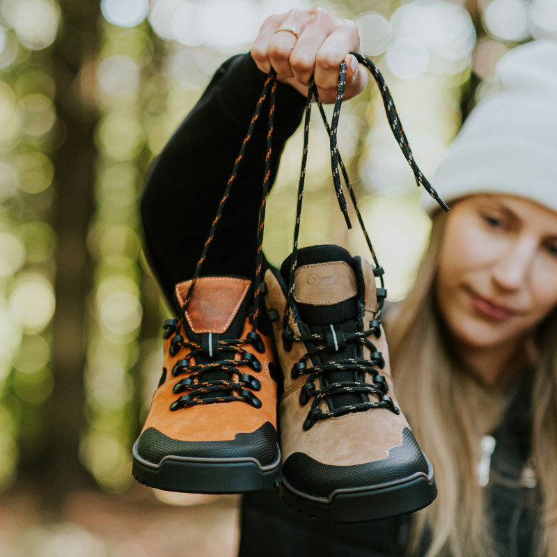 Women's barefoot hiking low-cut shoes - TUNDRA ORANGE