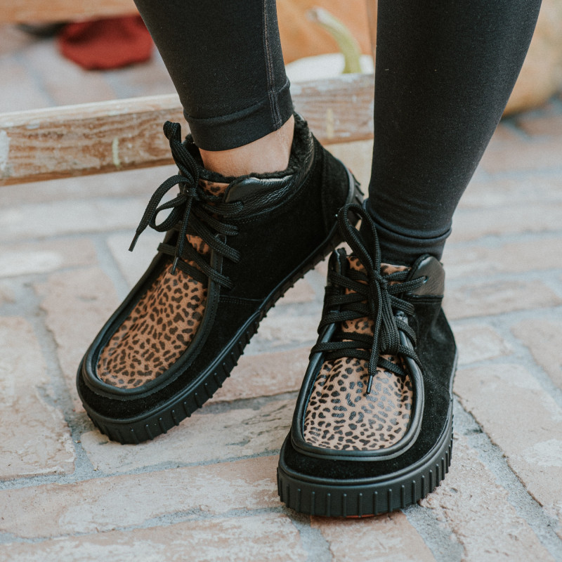 Botas barefoot de invierno para mujer - MONET LEO SUEDE