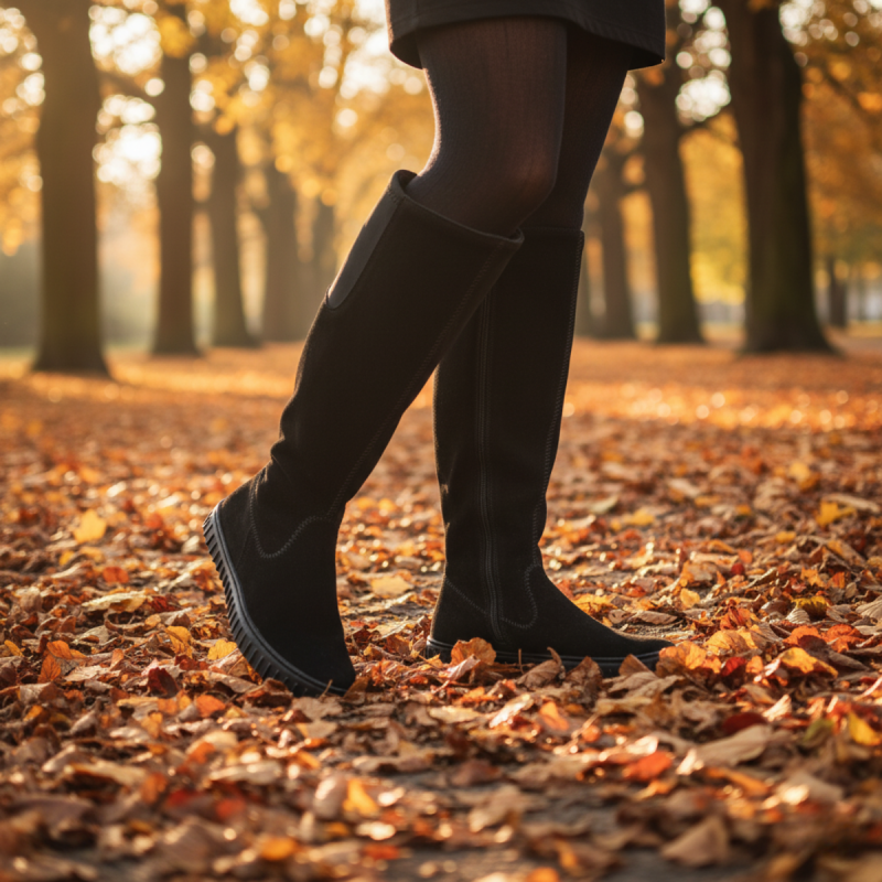 Women’s Winter Barefoot Boots - DAKOTA BLACK