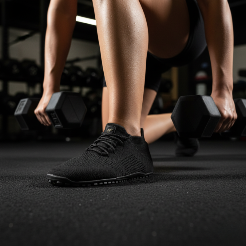 Women’s barefoot sports shoes for the gym - MAX BLACK