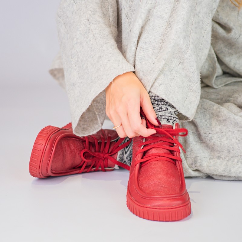 Botas barefoot de invierno para mujer - MONET RED