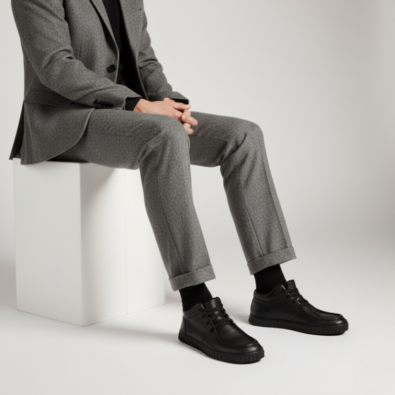 Men's winter barefoot boots  - MONET BLACK