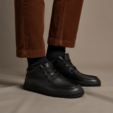 Men's winter barefoot boots  - MONET BLACK