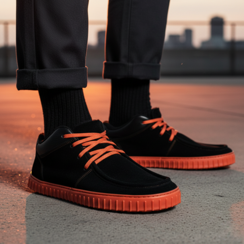 Women's winter barefoot boots  - MONET FLUO SUEDE